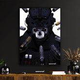 Ghost Operator – Tactical Skull Warrior Poster
